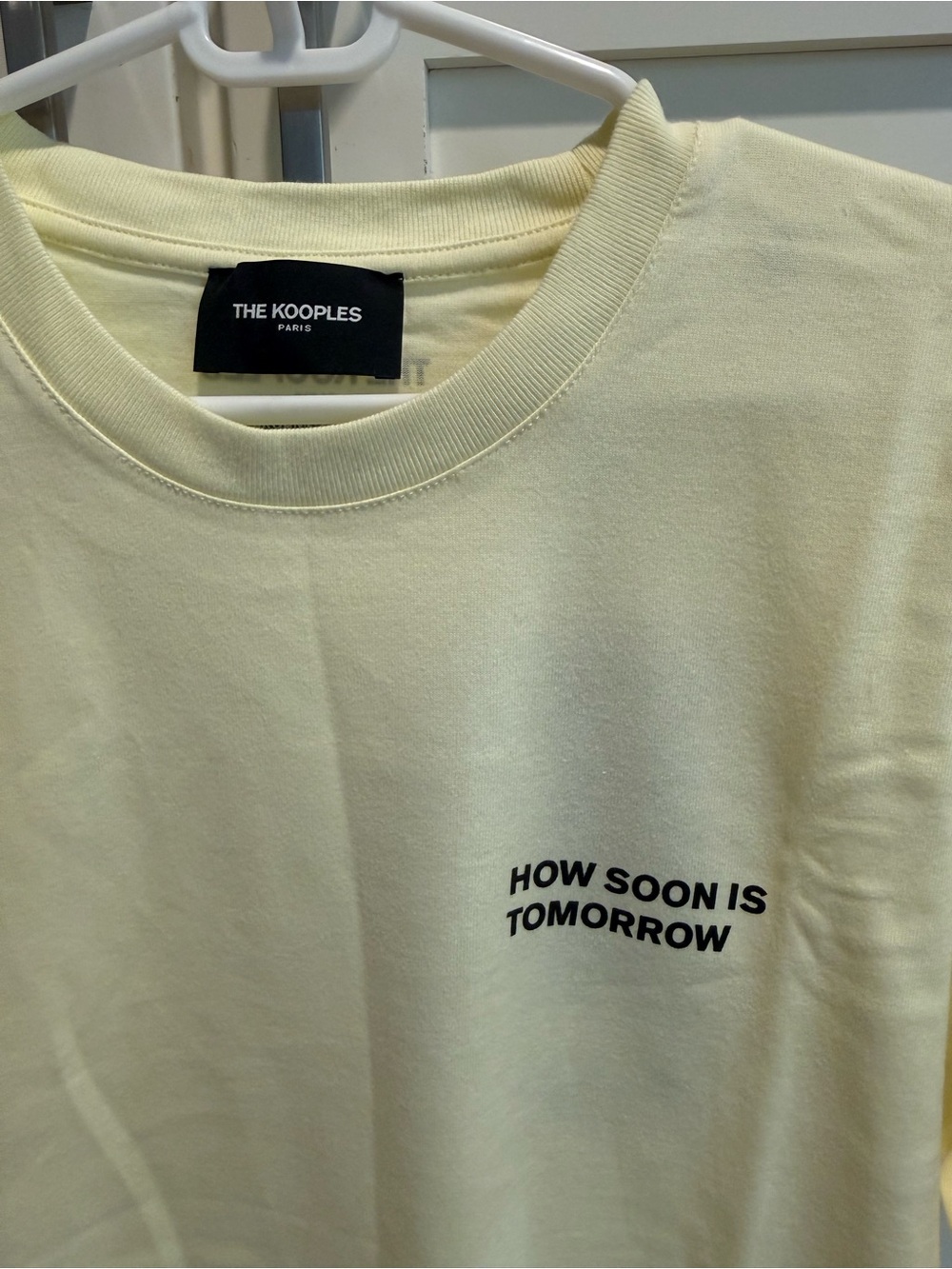 NWT The Kooples Men’s Light Yellow Graphic Crew Neck Tee